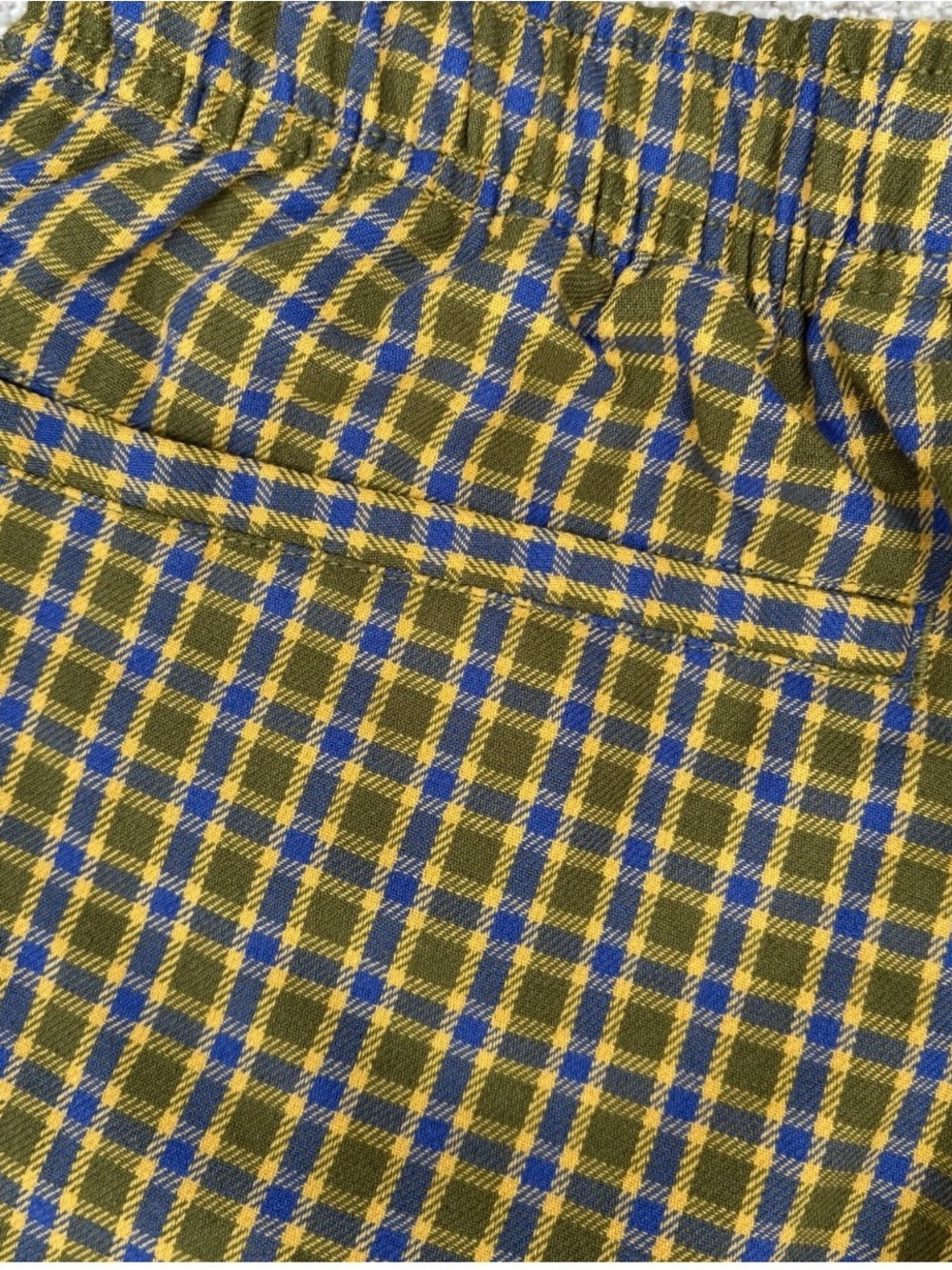 Obey Relaxed Shorts Men's Size Small Yellow Blue Checkered NWT - Picture 11 of 14